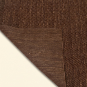 Tapis DECORDEC en laine marron chocolat, texturé uni, antidérapant, écologique, minimaliste, à poils moyens, pour salon - Product Image 6