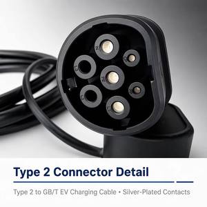 Cable de Carga para Vehículos Eléctricos, En Espiral, Trifásico, 32A, 7 kW/22 kW, Tipo 2 a Tipo 2, de Fábrica con Más de 15 Años de Experiencia - Product Image 4