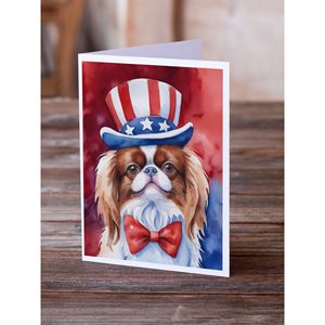 Japonés Chin patriótico americano caprichoso A7 tamaño 5x7 tarjetas de notas en blanco Paquete de 8 con sobres colección de tarjetas de felicitación - Product Image 2