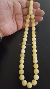 Tasbih élégant en résine ivoire, perles de prière islamiques rondes, Subha Misbaha pour Dhikr, méditation, prière musulmane, chapelet par SmarkExports - Product Image 2