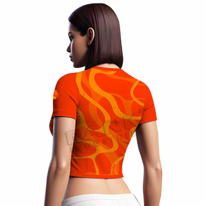 2026 Cotton Fabric Private Label <b>Women</b> Crop Top T-<b>Shirts</b> Street Wear <b>Women</b> Crop Top T-<b>Shirts</b> In Stock <b>Women</b> Crop Top T-<b>Shirts</b> - Product Image 2
