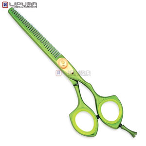 Stainless Steel Comfortable Grip Professional Hair Thinning <b>Scissors</b> Red Color Laser Printing Barber Hair Cutting <b>Scissors</b> - Product Image 2