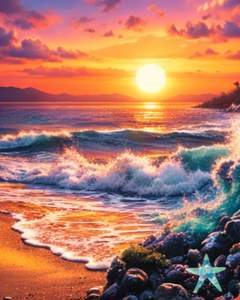 Sudadera Personalizada con Estampado 3D de Playa al Atardecer en Blanco y Naranja, Sudadera Casual con Cuello Redondo para Hombre, Top Sublimado Personalizado de Estilo Urbano - Product Image 5