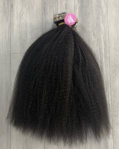 Drop Shipping Cheveux humains cambodgiens crépus droits Double tirage Super doux soyeux avec vague naturelle sans emmêlement ni perte - Product Image 5