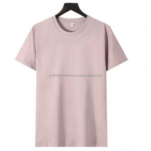 Camiseta de Manga Corta con Cuello Redondo, 100% Algodón, Color Sólido, Teñida, para Hombre y Mujer, Verano, Personalizable OEM - Product Image 4