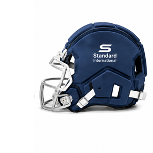 Red soft shell rugby helmet Breathable padded head protection Adjustable strap flag football Rugby helmet for training - Product Image 2