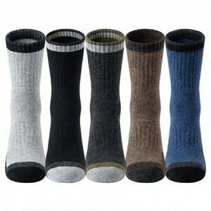 Crew <b>Socks</b> Solid Color Cotton Breathable Hiking <b>Socks</b> for Adults <b>Winter</b> Season - Product Image 1