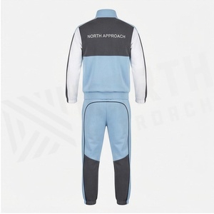 Conjunto de yoga de 2 piezas North Approach con cremallera frontal completa, bloques de color y forro polar, ropa deportiva - Product Image 2