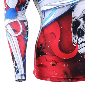 Camiseta de Protección UV para Surf, Ajustada, para Entrenamiento de MMA, Compresión, Transpirable, Spandex, Manga Larga, Secado Rápido, Deportiva - Product Image 4