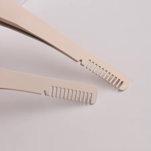 Pinzas para pestañas de acero inoxidable, pinzas para extensión de pestañas con peine, herramienta de aplicación de pestañas postizas, 1 ud. - Product Image 5