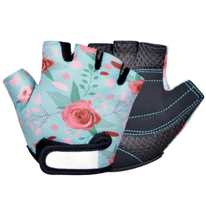 Gants de cyclisme sportifs respirants demi-doigts sans doigts en nylon avec fermeture auto-agrippante pour extérieur unisexe - Product Image 3