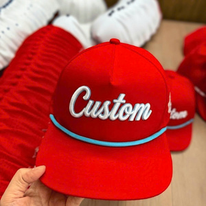 Gorra y sombrero snapback de 5 paneles con logotipo bordado personalizado, tela impermeable, orificios cortados con láser, para uso en exteriores, OEM de Vietnam. - Product Image 1