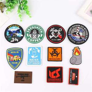 Custom Logo High Quality Embossed Rubber <b>Sew</b>-<b>On</b> PVC <b>Patches</b> for Hats and Clothing-Silicone Soft Rubber - Product Image 3