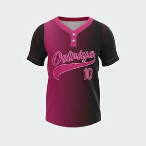 Uniformes de Béisbol y Sóftbol Personalizados con Impresión por Transferencia de Calor, de Dos Botones y Manga Corta, para Equipos y Clubes - Product Image 5
