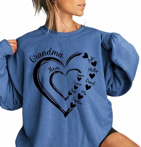 <b>Women's</b> Light <b>Blue</b> <b>Hoodie</b> Horse Riding Print Pullover Sweatshirt with Pocket - Product Image 4