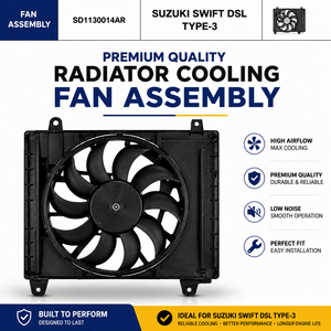 Conjunto de Ventilador de Refrigeración del Radiador para Suzuki Swift Diésel Tipo 3, Ventilador de Refrigeración del Motor de Alto Rendimiento - Product Image 3