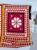Panneau mural décoratif en tissu indien traditionnel bohème multicolore, fait main, vintage, patchwork, brodé, en coton