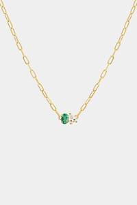 Women's 14K Yellow Gold IGI Certified Pear Cut Diamond 3x6mm <b>Link</b> Chain Pendant Necklace Trendy Everyday Wear Customized Gift - Product Image 4