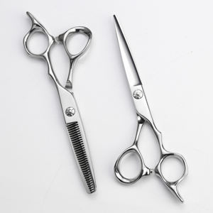 Ensemble professionnel de ciseaux de coiffure en acier inoxydable, ciseaux de barbier, ciseaux à effiler, outils de coiffure en plastique/céramique pour salon - Product Image 5