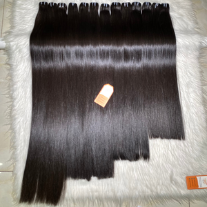 Wholesale Factory Price High Quality 100% Raw Vietnamese Human <b>Hair</b> Extensions Double Drawn Weft Machine Soft Hand Bundle - Product Image 5