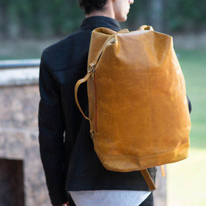 Bolsa de Viaje Multifuncional Ligera de Gran Capacidad, Impermeable, de Cuero Sombreado Estilo Crazy Horse - Bolsa de Viaje de Cuero - Product Image 4