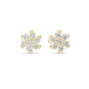 <b>Silver</b> Lining 10K Gold Girls Cubic Zirconia Stud <b>Earrings</b> in <b>Silver</b> Lightweight Daily Use Jewelry - Product Image 5