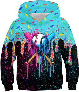 Sweat-shirt à capuche personnalisé pour enfants, motif dessin animé, athlétique, sublimation, pull-over - Product Image 3
