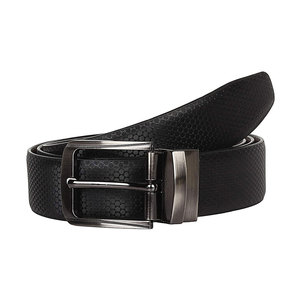 Cinturón de Cuero Genuino para Hombre con Hebilla de Acero, Color Sólido, Estilo Casual, Diseño Duradero, Ajustable, 3.5cm de Ancho, Clásico - Product Image 1