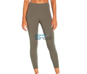 Leggings Deportivos de Cintura Alta para Mujer, Verdes, de Spandex, Transpirables, para Verano, Fitness, Running, Yoga, Casuales, con Efecto Push-Up, Estampado Digital, Sólidos - Product Image 3