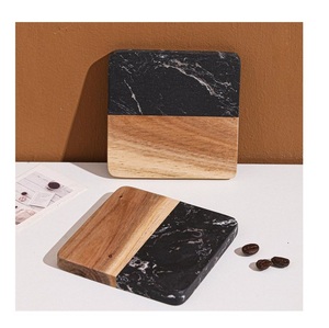 Juego de posavasos de resina de madera con logotipo personalizado, nuevo diseño, posavasos de resina epoxi, 4 piezas, para bodas, hoteles, uso en bandejas, vajilla, utensilios de mesa. - Product Image 2