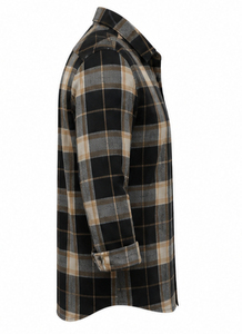 Chemise en flanelle à carreaux à manches longues pour homme, 100% coton, boutonnée, décontractée, vêtements de travail, tissu respirant et doux, pour l'automne - Product Image 4