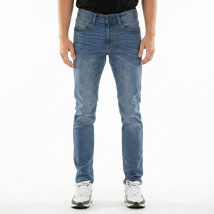 BEST ROCK INTERNATIONAL Fabricante de Ropa para Mujer Directo de Fábrica, Jeans Rectos Retro de Cintura Media, Transpirables, 100% Algodón - Product Image 1