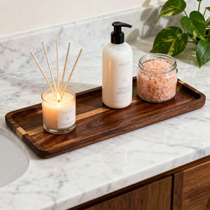 Acacia Wood Plant Pattern Rectangular <b>Storage</b> Platters <b>Trays</b> for Home Decor Food Vegetables Fruit-Anniversary & Bar Mitzvah Gift - Product Image 4