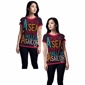 Camisetas Transpirables de Manga Corta para Mujer, Estampadas, Estilo Urbano Moderno, para Uso Diario Informal - Product Image 4