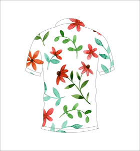 เสื้อโปโลชายลายดอกไม้เขตร้อน พิมพ์ลายทั้งตัว แขนสั้น สไตล์ลำลอง สำหรับเล่นกอล์ฟ - Product Image 3