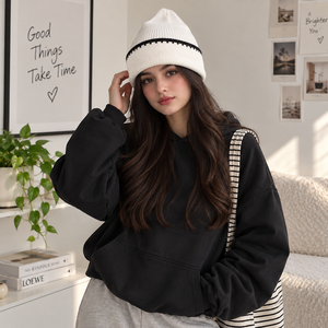 2026 New Wholesale Custom Color Block Ear Flap Hats Polyester Embroidered Winter Warm Travel Beanies Outdoor Fashion Headwear - Product Image 4