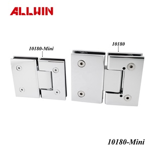 บานพับประตูกระจกอาบน้ำทองเหลืองสี่เหลี่ยมขนาด66x110มม. บานพับประตูกระจกโครเมียมขัดเงาแบบโมเดิร์นสีดำด้าน - Product Image 5