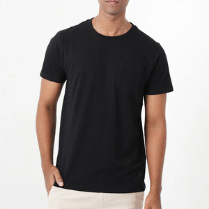Custom Regular Fit Summer Men's <b>T</b>-<b>Shirt</b> with Pocket 100% Cotton Breathable & Quick Dry Short Sleeve Casual Tee - Product Image 3