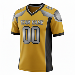 Camisetas de Fútbol Americano Personalizadas, Sublimadas, para Adultos, Unisex, Cuello en V, Manga Corta, Transpirables, de Malla, Secado Rápido, Antibacterianas - Product Image 4