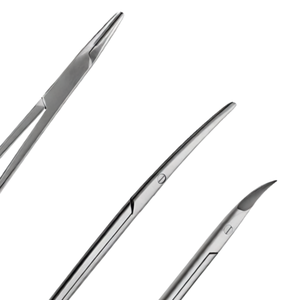 Ensemble de 6 instruments de microchirurgie en acier inoxydable, ciseaux chirurgicaux manuels, pinces, porte-aiguilles pour la chirurgie générale, hôpital - Product Image 3