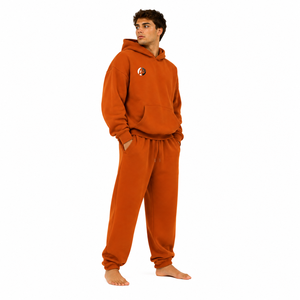 Traje de lana extragrande para hombre, diseñado con textura de lana acogedora, corte holgado y espacioso, mangas largas y cobertura cálida para uso informal. - Product Image 2