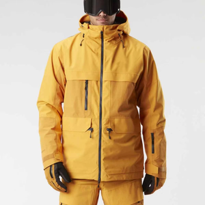 Combinaison de ski d'hiver chaude et imperméable, salopette de snowboard avec col en fourrure amovible, manteau coupe-vent pour activités de plein air - Product Image 2