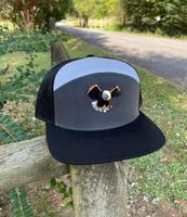 Casquette Trucker Injae Vina personnalisée avec patch en cuir PVC brodé, 7 panneaux, dos en maille, performance, sports de plein air, cyclisme, plage, snapback