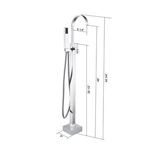 Rubinetto per Vasca da Bagno Freestanding con Doccetta - Rubinetti Premium per Bagno e Doccia - Product Image 6