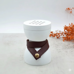 Quemador de Incienso de Madera y Cuero Moderno, para Hogar u Oficina, Regalo Festivo para Ramadán y Eid, Acabado Pulido, Elegante Mubkhar Árabe - Product Image 4