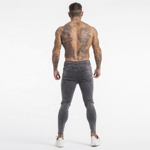 Nuevos Jeans Ajustados de Moda para Hombre, Diseño Moderno, Color Gris Oscuro, Elásticos, Ropa Masculina, Pantalones Ajustados - Product Image 2