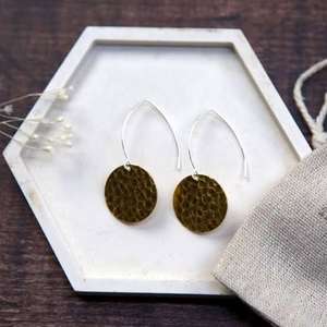 Artisan crafted handmade brass earrgin metal jewelry here - low price custom - Product Image 1