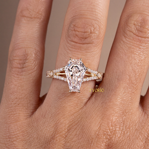 Anillo de Plata 925 con Diamante Cultivado en Laboratorio, Corte Ataúd, Diseño Gótico, para Compromiso, Boda, Aniversario o Fiesta - Product Image 6