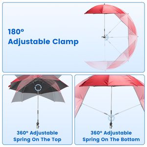 Sedia da campeggio portatile in alluminio con ombrellone rimovibile (42,13 pollici) - Supporta 150 kg per picnic - Product Image 5