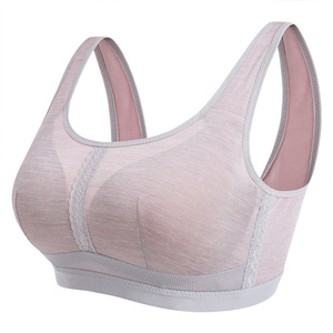 Sujetador deportivo sin costuras para mujer, cuello redondo, espalda cruzada, sujetador de yoga, malla transpirable, soporte medio, color liso, top de entrenamiento - Product Image 6